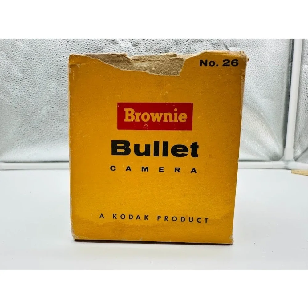 VTG 1959 Brownie Bullet Kodak Camera No 26 Black Original Box‎ Instructions USA